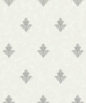 Noordwand Emporium 7012 Metallic - Wit Behang