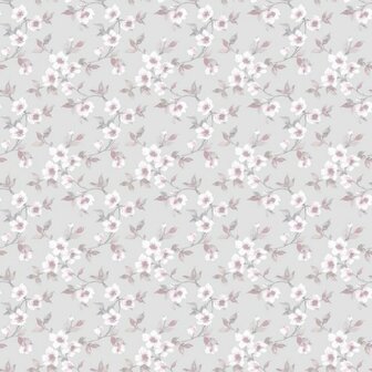 Noordwand Secret Garden G78485 Grijs - Roze Behang