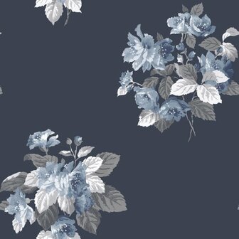 Noordwand Secret Garden G78498 Blauw - Grijs Behang