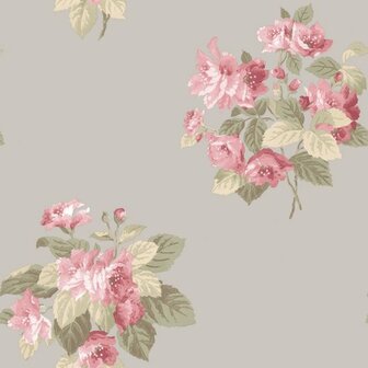Noordwand Secret Garden G78501 Bruin - Grijs - Groen - Roze Behang