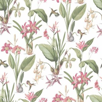 Noordwand Secret Garden G78506 Roze - Groen Behang
