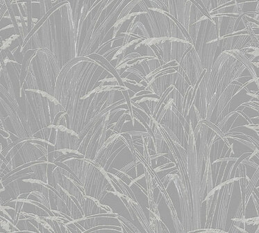 AS Creation #Hygge 38600-1 - 386001 Metallic Bloemrijk - Grijs / Zilver Behang