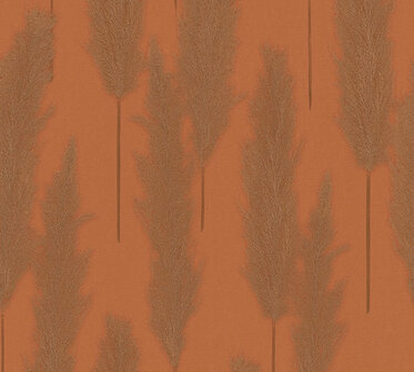 AS Creation #Hygge 38631-5 / 386315 Metallic Bloemrijk - Oranje Behang