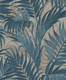 Dutch Wallcoverings Grace GR322108 Petrol/beige Behang
