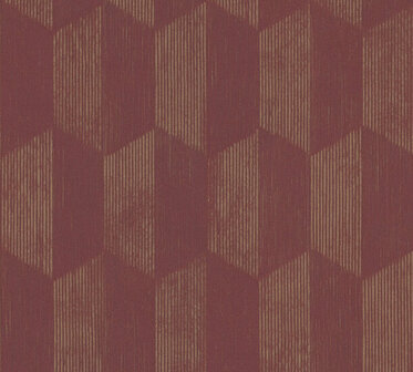 AS Creation Geo Effect 38592-5 - 385925 - Rood / Goud Behang