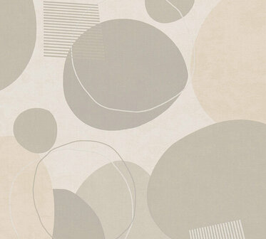 AS Creation Geo Effect 38595-4 - 385954 - Grijs / Wit Behang