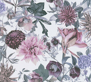 AS Creation Dream Flowery 38175-2 - 381752 - Multicolour / Wit Behang
