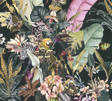 AS Creation Dream Flowery 38176-1 - 381761 - Multicolour / Zwart Behang