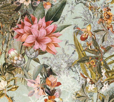 AS Creation Dream Flowery 38177-1 - 381771 - Multicolour / Groen Behang