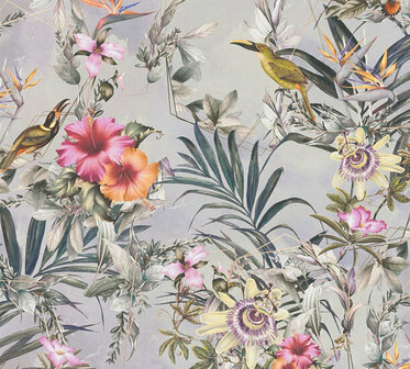 AS Creation Dream Flowery 38178-2 - 381782 - Multicolour / Grijs Behang