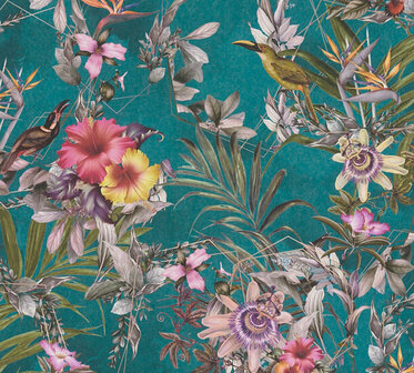 AS Creation Dream Flowery 38178-3 - 381783 - Multicolour / Blauw Behang