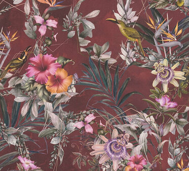 AS Creation Dream Flowery 38178-5 - 381785 - Multicolour / Rood Behang