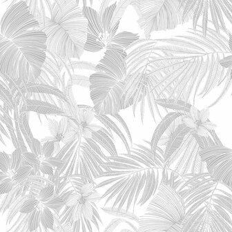 Dutch Wallcoverings Nomad A51303 Wit - Zilver Behang