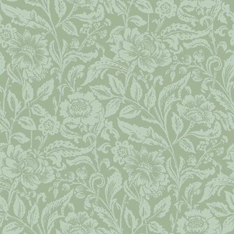 Esta Home Vintage Flowers groen 139428 - Groen Behang