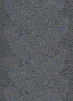Dutch Wall Decor Erismann Bali 10021-47 Zwart petrol goud Behang