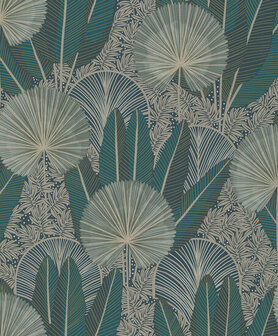 Dutch Wallcoverings Asperia A54701 donkerblauw - groen Behang