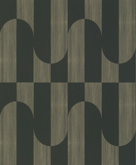 Dutch Wallcoverings Asperia A55702 zwart - goud Behang