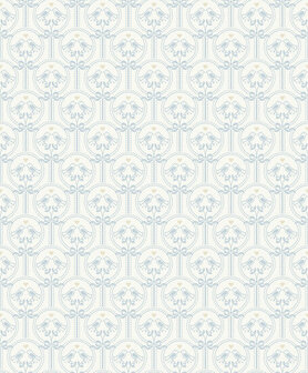 Dutch Wallcoverings Little Kids JS3204 blauw - wit Behang