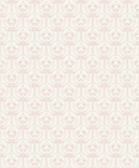 Dutch Wallcoverings Little Kids JS3205 roze - wit Behang