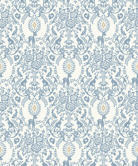 Dutch Wallcoverings Little Kids JS3304 blauw - wit Behang