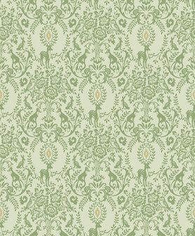 Dutch Wallcoverings Little Kids JS3312 groen - beige Behang