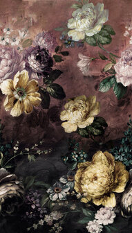 Dutch Wallcoverings One Roll One Motif A52001 Painted Flowers Behang