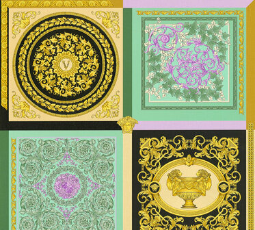Versace Home 5 38704-1 Munt - Goud Behang