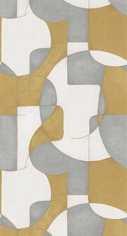 Casadeco Gallery GLRY86096211 - Blauw / Geel Behang