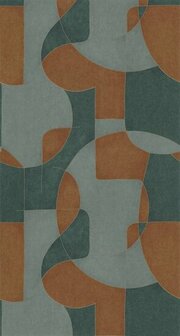 Casadeco Gallery GLRY86097503 - Groen / Bruin Behang
