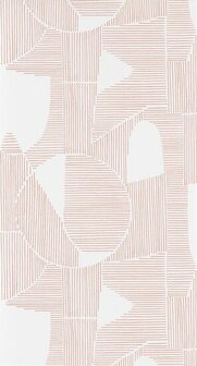 Casadeco Gallery GLRY86124114 - Roze / Wit Behang