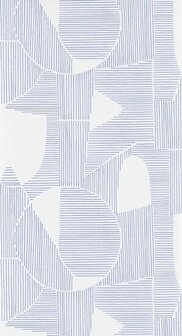 Casadeco Gallery GLRY86126320 - Blauw / Wit Behang