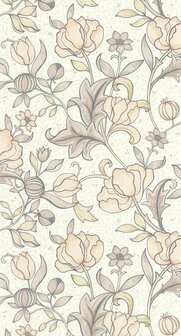 Casadeco Arts &amp; Crafts ARCR86344120 - Roze / Beige Behang