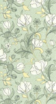 Casadeco Arts &amp; Crafts ARCR86347328 - Groen Behang