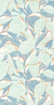 Casadeco Mediterranee MEDI87416048 - Blauw / Wit Behang