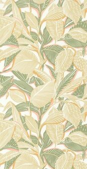 Casadeco Mediterranee MEDI87417430 - Groen / Wit Behang