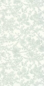 Casadeco Les Belles Toiles De Jouy LBTJ87957109 - Groen / Wit Behang