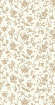 Casadeco Les Belles Toiles De Jouy LBTJ87961108 - Beige / Wit Behang