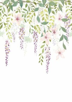 Casadeco Gardens GADN87675103 - Paars / Wit Behang