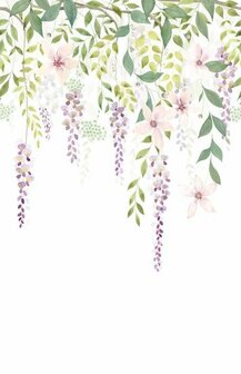 Casadeco Gardens GADN87675104 - Paars / Wit Behang