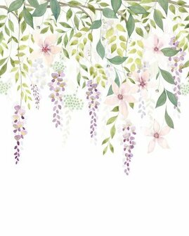 Casadeco Gardens GADN87675105 - Paars / Wit Behang
