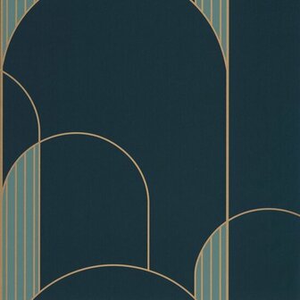 Caselio Labyrinth LBY102116027 - Blauw Behang