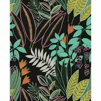 Caselio Escapade EPA102359799 - Groen / Zwart Behang