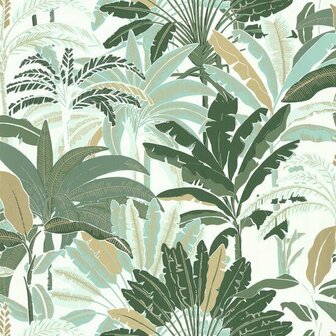 Caselio Escapade EPA102307773 - Groen / Wit Behang