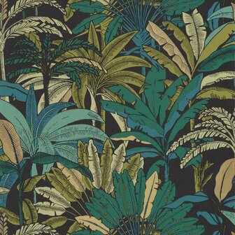 Caselio Escapade EPA102309759 - Groen / Zwart Behang