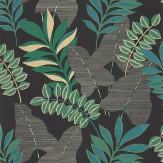 Caselio Escapade EPA102329779 - Groen / Zwart Behang