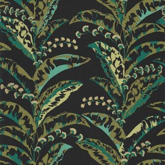 Caselio Escapade EPA102339752 - Groen / Zwart Behang