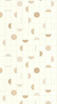 Caselio Around ARN102861020 - Beige / Wit Behang