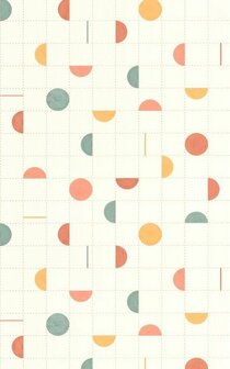 Caselio Around ARN102864260 - Multicolours / Wit Behang