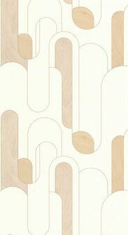 Caselio Around ARN102871020 - Beige / Wit Behang