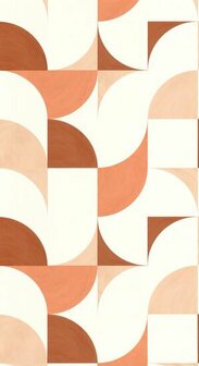 Caselio Around ARN102894000 - Oranje / Wit Behang